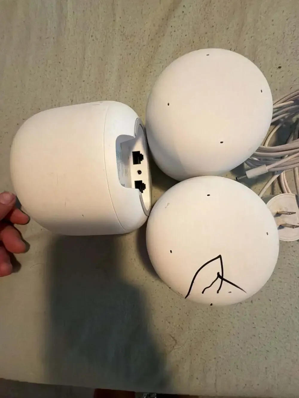 Google Nest Wifi Mesh System Router and Point Pack of 3 Snow
